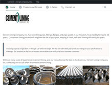 Tablet Screenshot of cementlining.com